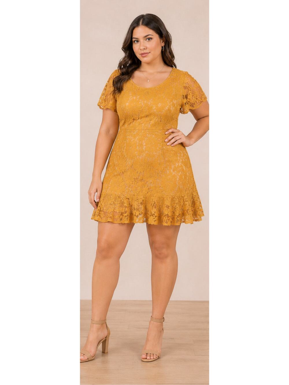 Millie Mackintosh Dress Gold Lace size 14